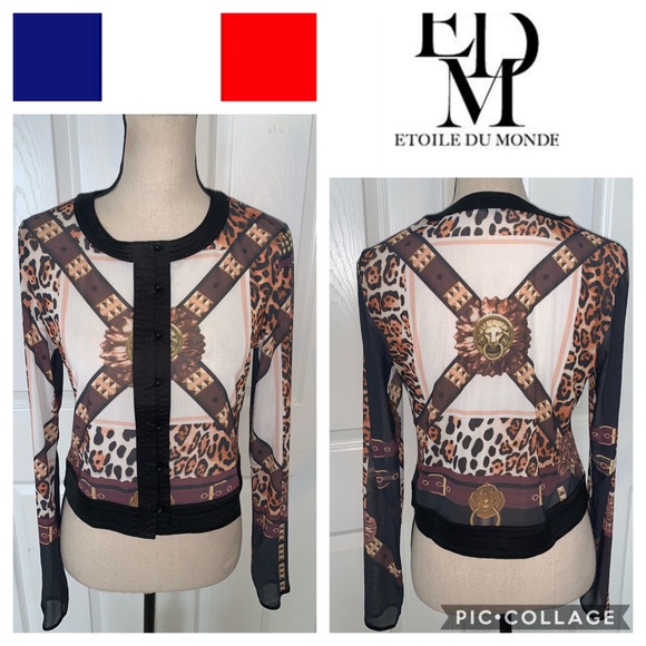 Etoile du Monde sheer blouse - Picture 1 of 8